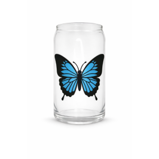 Sklenička - Butterfly blue